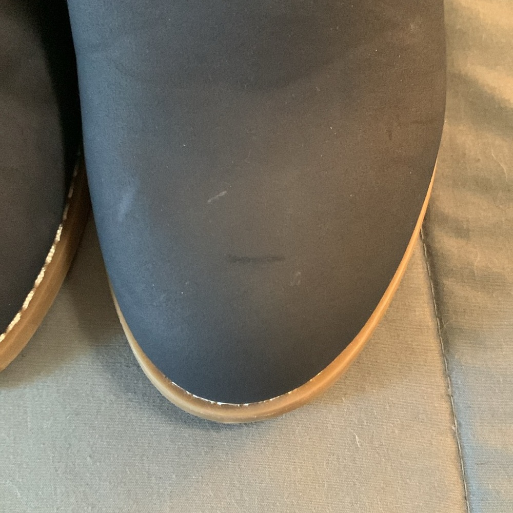Nautica Black Ankle Boots with Tan Wedge - Picture 11 of 12